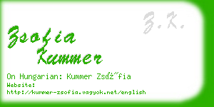 zsofia kummer business card